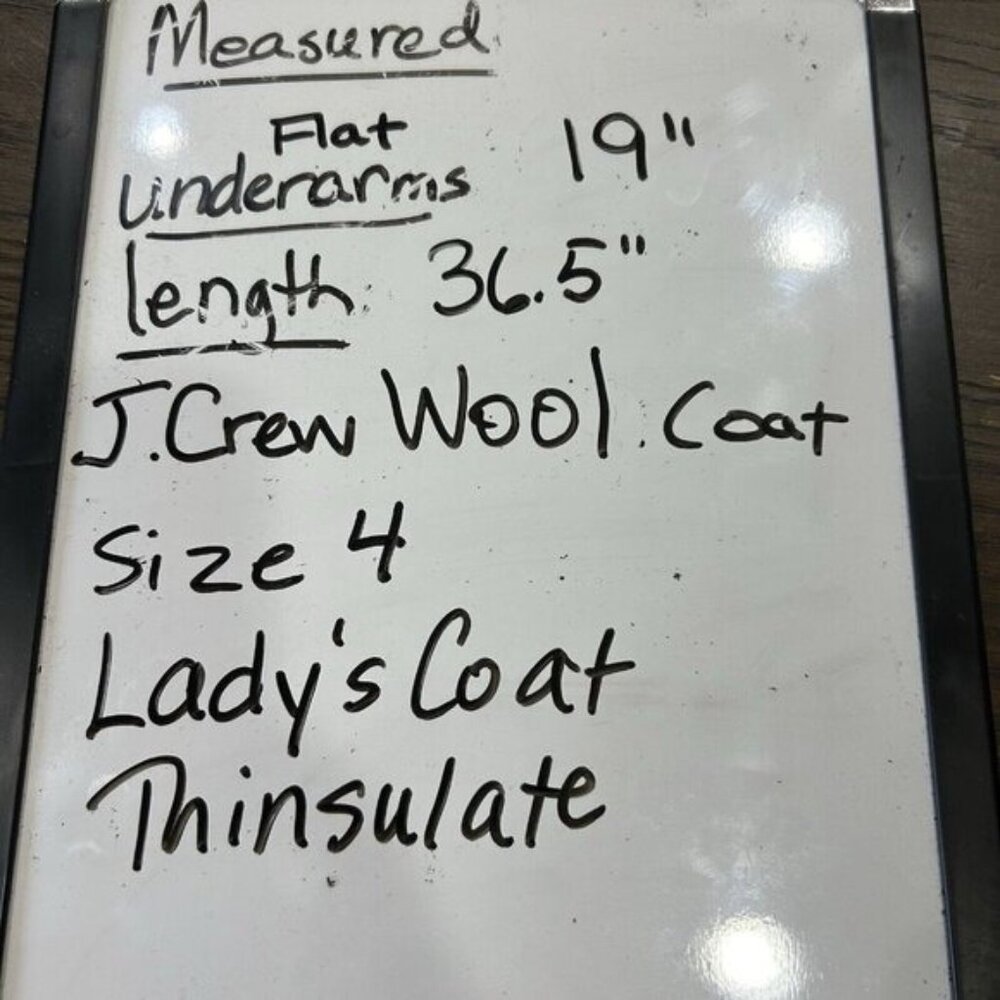 J.Crew Wool Ladies Day Coat 4 Blue Thinsulate Preppy Classic Money - Picture 8 of 8